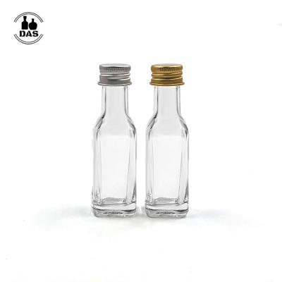 China Cheap Price Sample Beverage Bottle 20ml Miniature Glass Liquor Bottle for sale