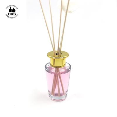 China Personal Care Home Aromatherapy 100ml Oil Diffuser Decorative Empty Inverted Cone Shaped Glass Bottle Glass for sale