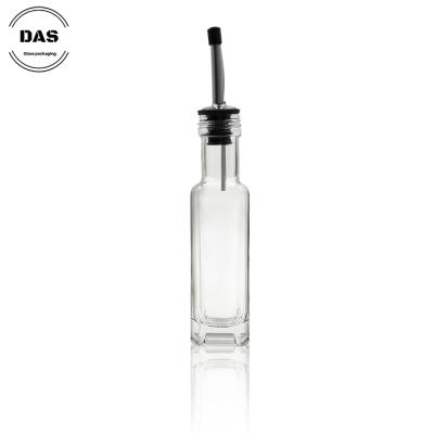 China Frying Oil Flint Pourer Bottle 100ml Glass Olive Oil Bottle Seasoning Wholesales for sale