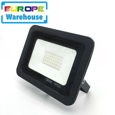 China Fast Delivery IP66 LED Warehouse Europe LANDSCAPE Flood Light Outdoor Stock Projector Outdoor Watt 30w CE EMC for sale