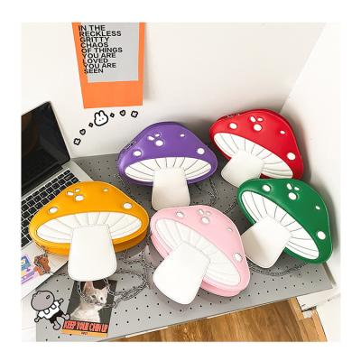 China Fashion Cute Multicolor Mushroom Shape Shoulder Bags Cross Shape Cartoon Girl's Handbags - Women's Body Chain Clips Party Funny Clutch for sale