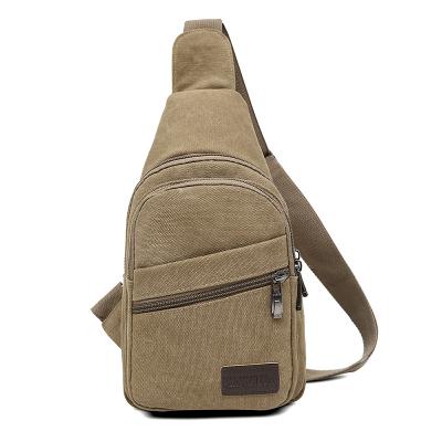 China Fashion New Design Large Capacity Multifunctional Cross - Body Zipper Pocket Vintage Men Canvas Casual Chest Bag for sale