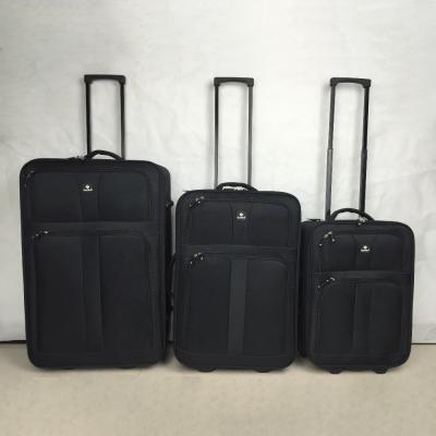 China Polyester Inventories 3pcs Clearance Trolley Luggage Set for sale