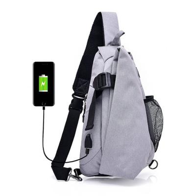 China New Arrival Water Resistant High Capacity Shoulder Backpack Cross - Body Waterproof Man 9.7inch USB Chest Bag for sale