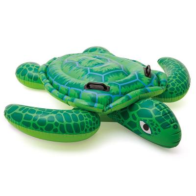 China Amazon Hot Selling Summer Kids Water Pool Portable Adult Toys Giant Inflatable Game Ride On Sea Turtle Pool Float With Handle for sale