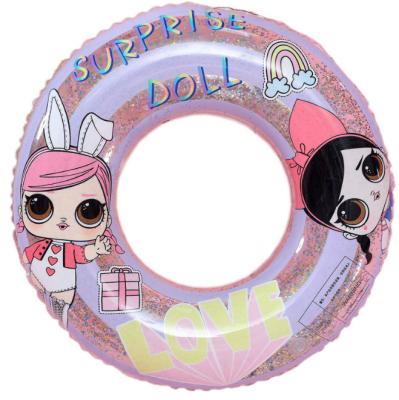 China Durable Baby Adult Inflatable Logo Toy Baby Adult Inflatable Logo Water Paly Beach Party Beach Holiday Summer Kids Swimming Ring with Glitter Sparkle for sale