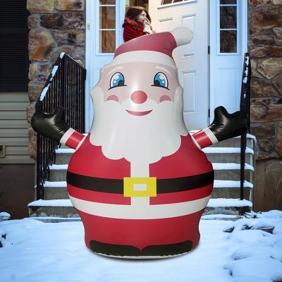 China Indoor Outdoor Supplies Hot Inflatable Christmas Festival PVC Christmast Amazon Sale Lawn Decoration Santa Claus With LED Light for sale