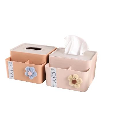 China Hot Selling Cartoon QIYUE Square Three Areas Plastic Crate Use Cloth With Lid for sale