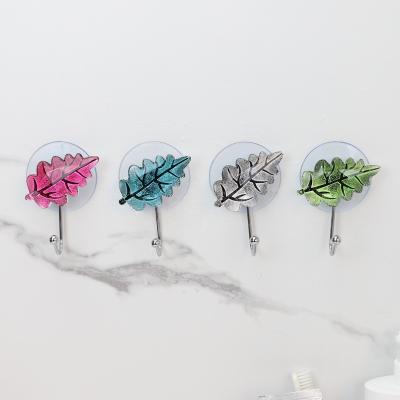 China QIYUE Design Leaf Shape Bathroom Hotel Towel Key Wall Mount Special Viable Special Hook for sale