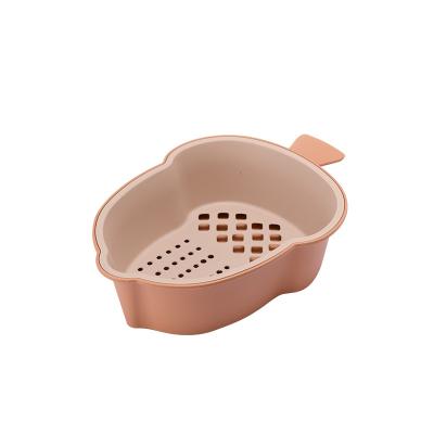 China Modern Kitchen Plastic Vegetable Fruit Food Drain Storage Basket Bowl for sale