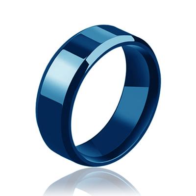 China 2019 Hot CLASSIC Tungsten Blue Classic Ring Jewelry Wedding Band For Men for sale