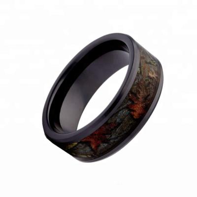 China CLASSIC High Polished Ring Camo Inlaying Men Wholesale Tungsten Carbide Ring 8mm Jewelry Set for sale