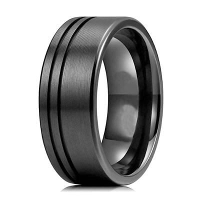 China 8mm CLASSIC Color Men's Tungsten Carbide Ring Fashion Jewelry Beveled Edges Polished Shiny Comfort Fit for sale