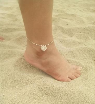 China Romantic Fashion Rhinestone Alloy Sandals Ankle Chains G0011 for sale