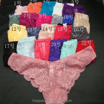 China Antibacterial Mixed Color Lace Briefs Hotsale Women Lace Up Underwear Panties for sale