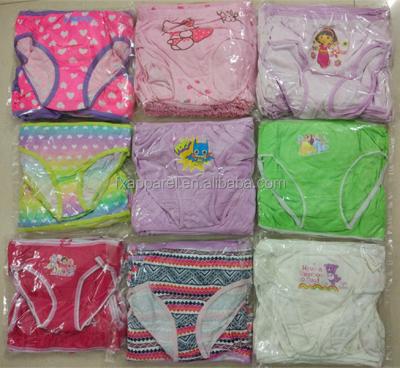 China Lovely antibacterial cartoon printed child underwear gilrs cotton panties wholesale for sale