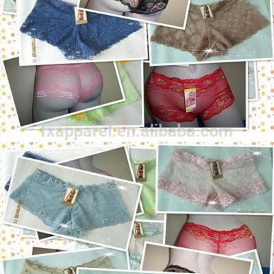 China Good quality antibacterial women lace up underwear panties ladies boyshorts 16516 for sale