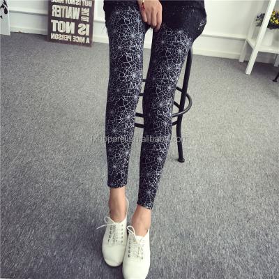 China Antibacterial Spider Web Brushed Double Milk Soft Fiber Legging Brushed Super Soft Material Legging 5191 for sale