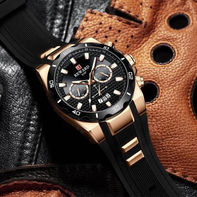 China New Design Automatic Date Reward Chronograph Watches Japan Movement Quartz Wholesale Waterproof Watch for sale