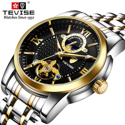 China Automatic Date 2020 Men Watch Stainless Steel Chain Watch Leather Straps Waterproof 3 ATM Automatic Mechanical Watch for sale