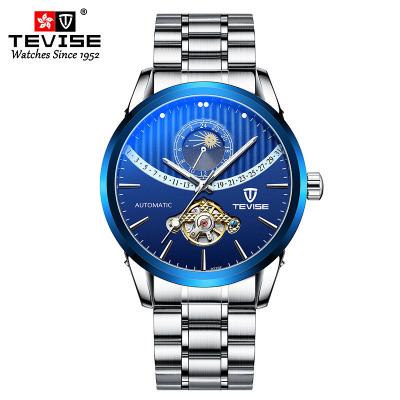 China New Arrival Popular Luxury Watches Fashion Moon Phase Stainless Steel OEM Skeleton Automatic Men's Wrist Watch for sale