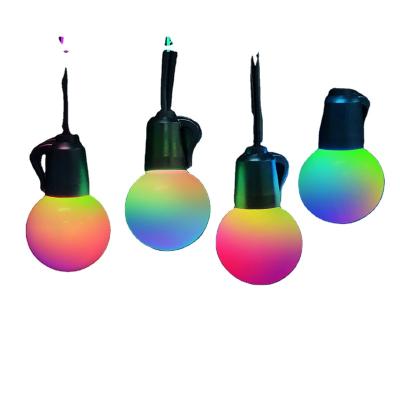 China Pretty New 2022 Garden Outdoor Powered RGB Lights Scallop Colorful Activity Layout String Lights for sale