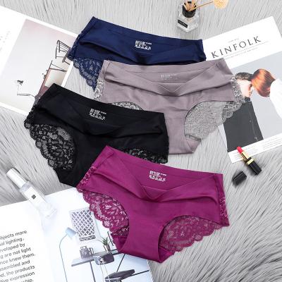 China Modern Cheap Sheer Custom Women Inner Custom Made Girls Breathable Quick Drying Teens Logo Printing Panties OEM Seamless Wear Laser Cutting Panties for sale