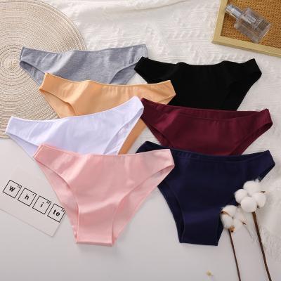 China Cheap Sexy New Ladies Breathable Underwear Shorts Low Rise Seamless Rise Plus Size Cotton Panties One Piece Brief for sale