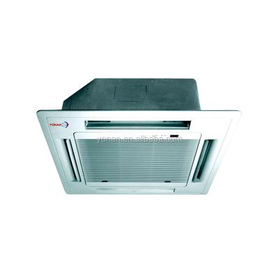 China Hotel Gas R410a Round Type 30000 Btu Super Slim Flow Ceiling Cassette Air Conditioner for sale