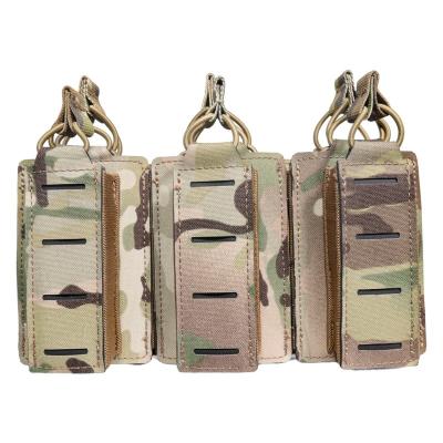 China Laset Cut SPARK TAC Airsoft Laser Cut Magazine Pocket Rifle Triple Mount OEM Customized Tactical Camouflage Military Ammo Pack Army for sale