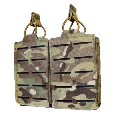 China Laser CUT SPARK TAC Airsoft Laser Cut Magazine Pocket Rifle Bullet Holder Dual OEM Customized Camouflage Military Ammo Pack Tactical Army for sale