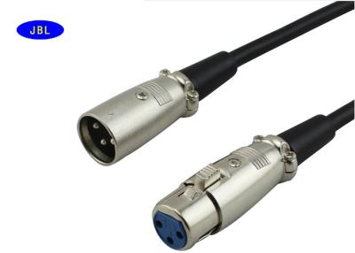 China Cable de extensión negro del micrófono del conector XLR de Neutrik, suplemento del cordón del micrófono en venta