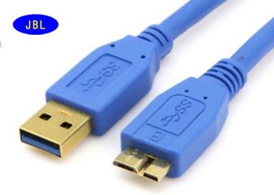 China 21 Pin Blue 3.0 USB Cable , USB 3.0 Data Sync Cable For Samsung Galaxy Note3 S5 for sale