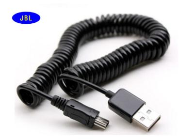 China Data Sync Charger V3 Extension USB Cable Spring Coiled For Cell Phones MP3 MP4 for sale