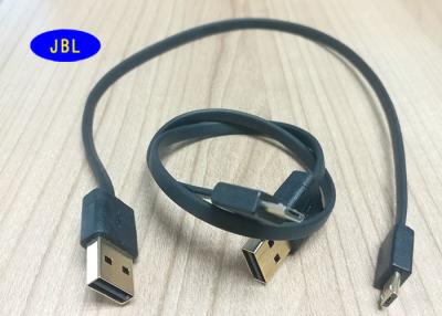 China Black Flat 2.0 USB To Micro USB Cable Reversible UL RoHS Certification for sale