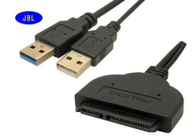 China Professioneller kundenspezifischer Festplattenlaufwerk-Daten-Kabel SATA 22 SATAs Pin zu USB 3,0/USB 2,0 zu verkaufen