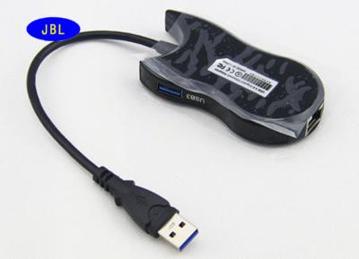 China Professional Portable Network USB Hub Gigabit Ethernet Black Color 1 Year Warranty for sale