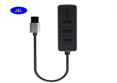 China Custom Aluminum Alloy High Speed USB Hub 3 Port With RJ45 Ethernet Adapter for sale