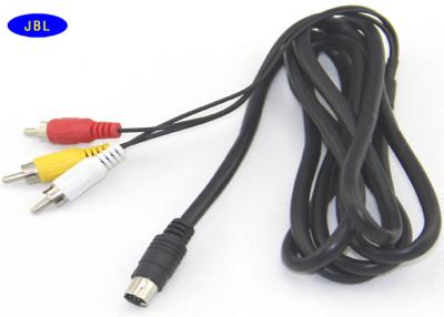 China Home 3 RCA To 9 Pin Din Adapter Cable High Perfermance For TV / Set Top Box for sale