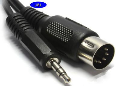 China Gold Plated RCA  To 5 Pin Din Extension Cable PVC jacket UL RoHS Standard for sale