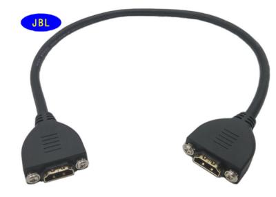 China Cable de alta velocidad plateado oro de HDMI con el soporte los 0.5m, base de cobre desnuda del panel del tornillo en venta