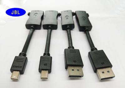 China Black 4K High Speed HDMI Cable Female To DP Mini DP Male 15CM Length ISO for sale