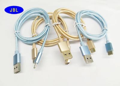 China Android Smart Phone Fully Reversible USB A M To Type C OTG Cable Braided Fabric for sale