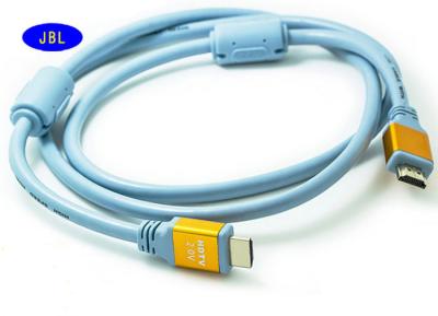 China 1.5 M 4K TV HDMI High Speed Cable 1532KHZ Blue With Double Real Ring for sale