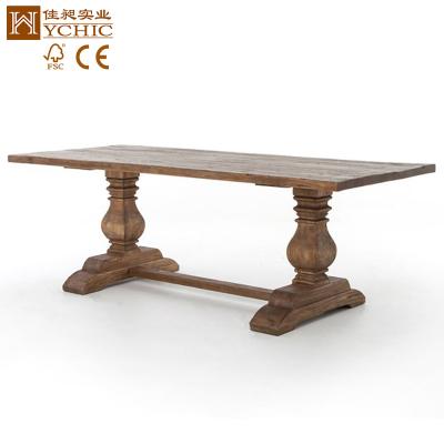 China Solid Oak Wood Solid Wood Dining Table Set Dining Room Furniture for sale