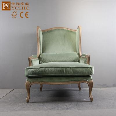 China Chesterfield SOFA Antique Luxury Green Solid Wooden Home Furniture Sofa Sets for sale