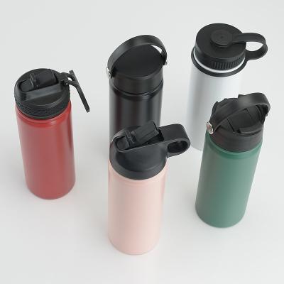 China Hot PORTABLE Water Bottle Kids Stainless Steel Flask Large Double Mouth Wall Vacuum Insulated Bottle Sports Drink Bottle for sale