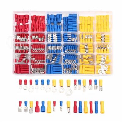 China Wire Connecting Crimp 480Pcs Electrical Ring Crimp Terminal Wire 12 Types Cold Pressure Connectors for sale