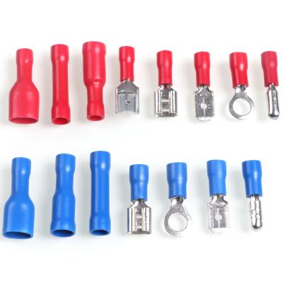 China Wire Connecting 200PCS Assorted Insulated Electrical Wire Crimp Cable Connector Spade End Ring Fork Set Ring Lugs Terminals Kit for sale