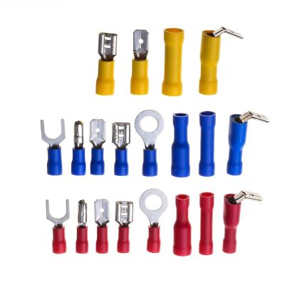 China Wire Connecting 300PCS Excavator Crimp Cold Pressed Insulated Terminals Cable Wire Connectors Male Female End Crimp Connector Matched Set for sale